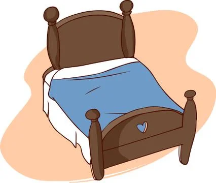 Vector ?llustration of a bed Stock Illustration