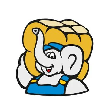 Vector loader elephant sign Stock Illustration