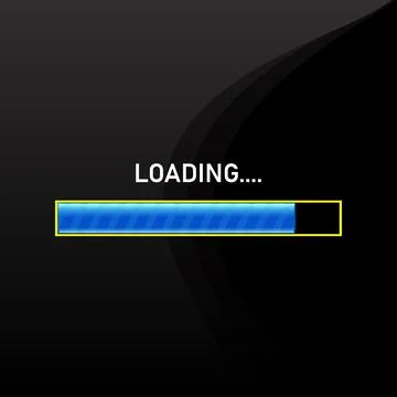 Vector Loading bar on black background Stock Illustration