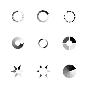 Vector Loading Icons set. Ilustração Stock