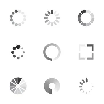 Vector loading icons set Stockillustratie
