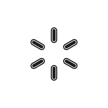 Vector loading progress - computer graphic symbol isolated Illustrazione stock