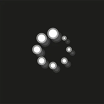 Vector loading progress - computer graphic symbol isolated Illustrazione stock