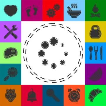 Vector loading progress - computer graphic symbol isolated Illustrazione stock