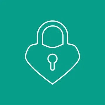 Vector Lock heart icon. Eps10 Stock Illustration