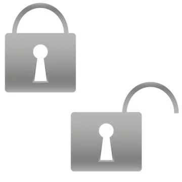 Vector lock icon set 스톡 일러스트