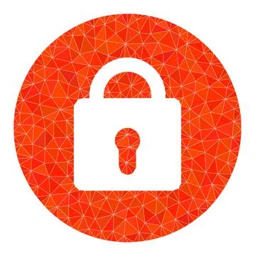 Vector Locked Triangle Filled Icon 스톡 일러스트