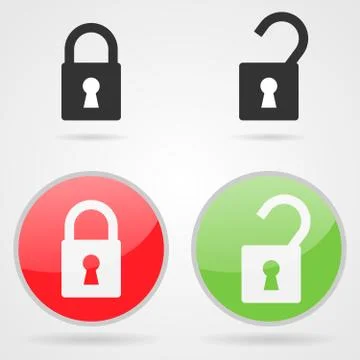 Vector locker set Stock Illustration