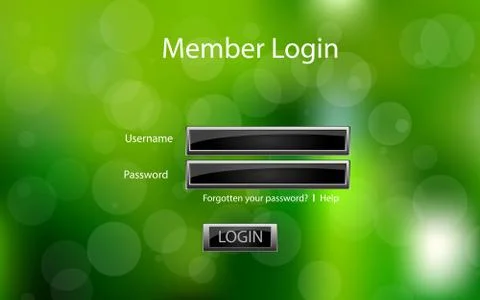 Vector login form Stock Illustration