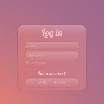 Vector login form ui element Stock Illustration