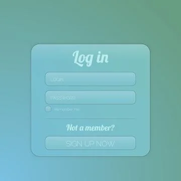 Vector login form ui element Stock Illustration