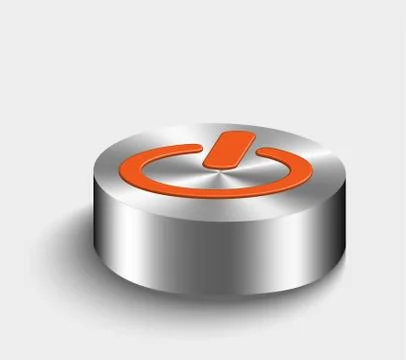 Vector login page with tune power button Stock Illustration
