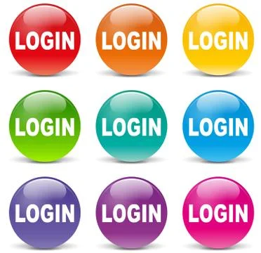 Vector login set icons Stock Illustration