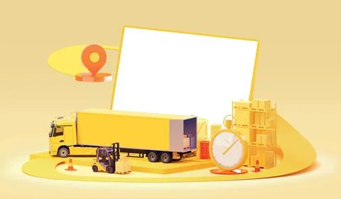 Vector logistic and supply chain illustration Stock Illustration