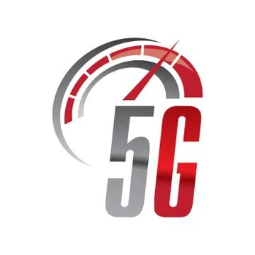 Vector logo for 5G Internet and cellular Stock Illustration