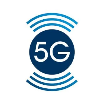 Vector logo for 5G Internet and cellular Stock Illustration