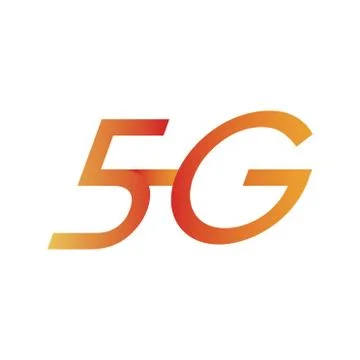 Vector logo for 5G Internet and cellular Stock Illustration