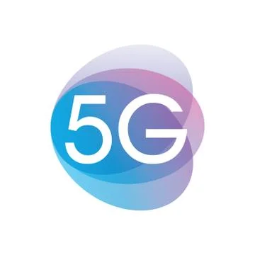 Vector logo for 5G Internet and cellular Stock Illustration