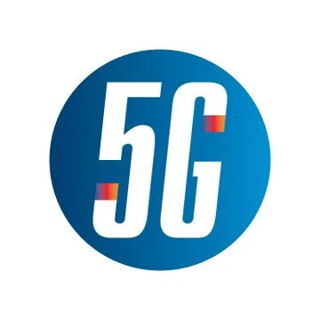 Vector logo for 5G Internet and cellular Stock Illustration
