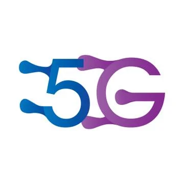Vector logo for 5G Internet and cellular Stock Illustration