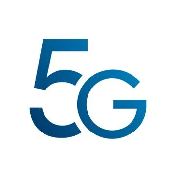 Vector logo for 5G Internet and cellular Stock Illustration