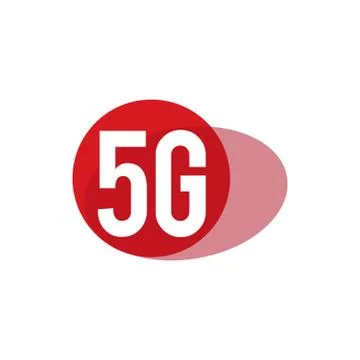 Vector logo for 5G Internet and cellular Stock Illustration