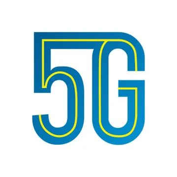 Vector logo for 5G Internet and cellular Stock Illustration