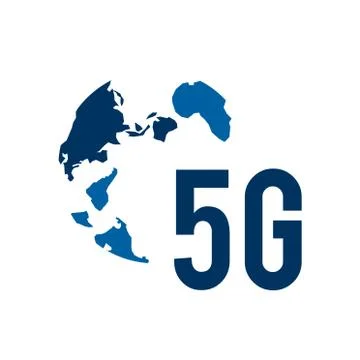 Vector logo for 5G Internet and cellular Stock Illustration