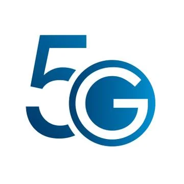 Vector logo for 5G Internet and cellular Stock Illustration