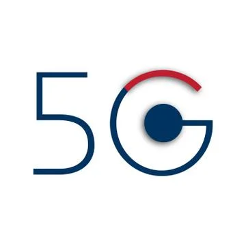 Vector logo for 5G Internet and cellular Stock Illustration