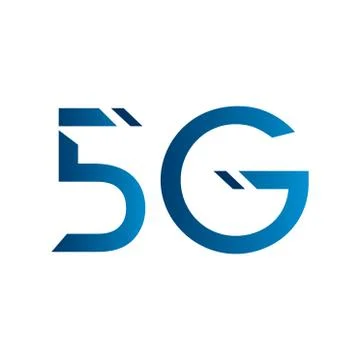Vector logo for 5G Internet and cellular Stock Illustration