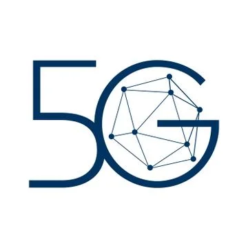 Vector logo for 5G Internet and cellular Stock Illustration