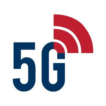 Vector logo for 5G Internet and cellular Stock Illustration