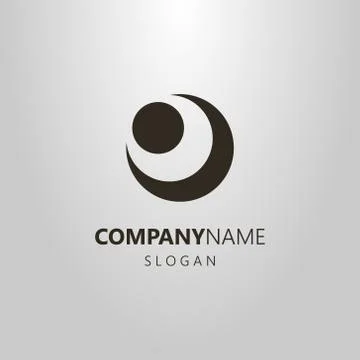  vector logo of the abstract figure of the moon and sun Stock Illustration