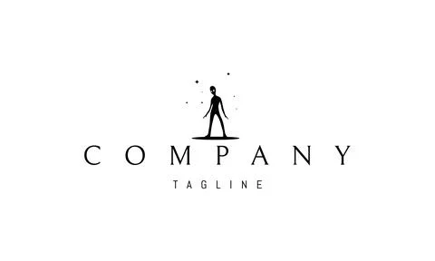 Vector logo with an abstract image of an alien. Stock Illustration