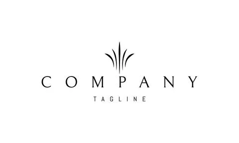 A vector logo with an abstract image of a crown made up of leaves. Stock Illustration