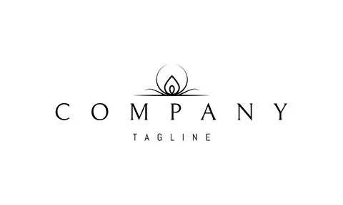 A vector logo with an abstract image of a dew drop on a leaf. Stock Illustration