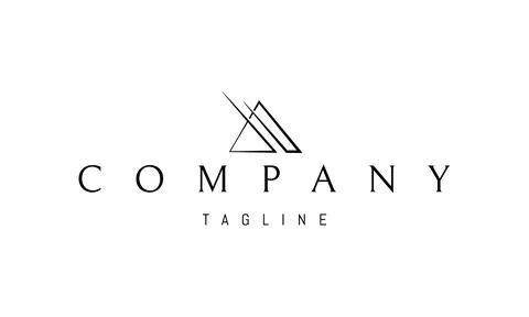 A vector logo with an abstract image of laser beams in the shape of a triangle. Stock Illustration