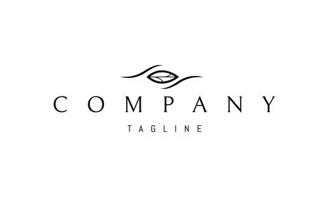 A vector logo with an abstract image of a leaf woven into a wave. Stock Illustration