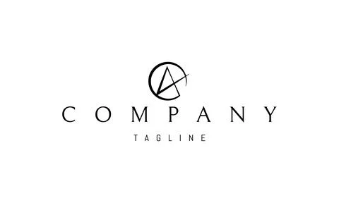 A vector logo with an abstract image of the letter a in a circle. Stock Illustration