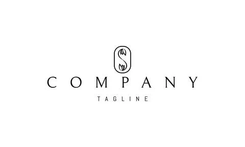 A vector logo with an abstract image of the letter S composed of roses. Stock Illustration