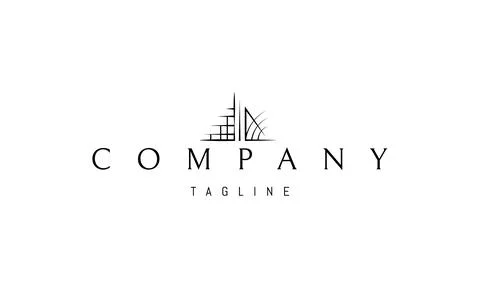 Vector logo with an abstract image of a modern seaside hotel. Stock Illustration