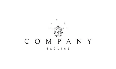 Vector logo with an abstract image of a pine cone. Illustrazione stock