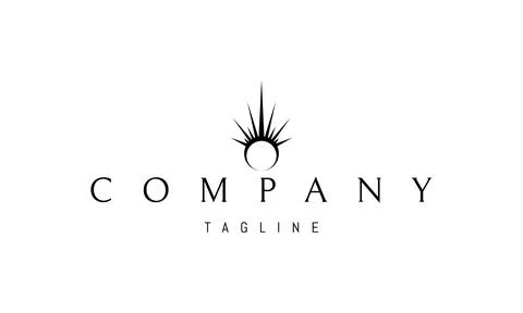 A vector logo with an abstract image of a shining ring. Stock Illustration