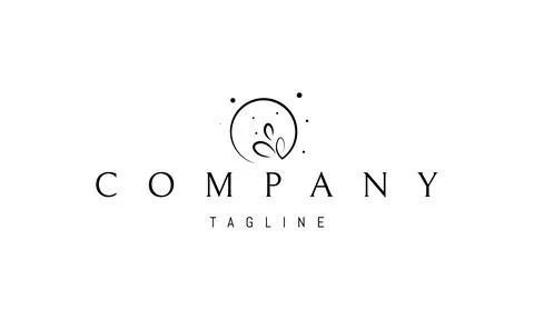 A vector logo with an abstract image of three leaves in a circle. Stock Illustration