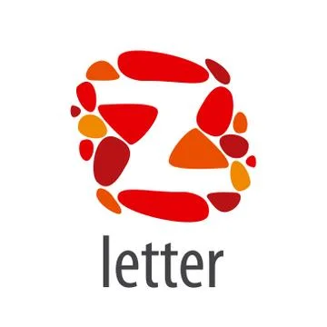 Vector logo abstract letter Z of colored stones Illustrazione stock