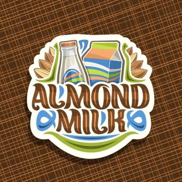Vector logo for Almond Milk Stock Illustration