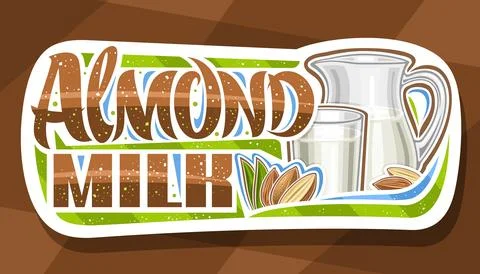 Vector logo for Almond Milk Stock Illustration