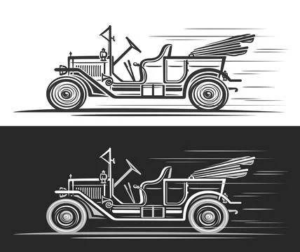 Vector logo for American Retro Car Stock Illustration