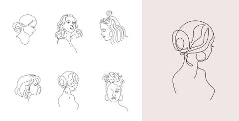 Vector logo and branding design templates in minimal style, for beauty center Stock Illustration